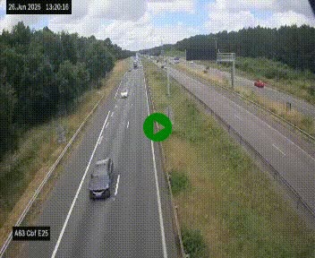 <h2>Webcam autoroute A63 en périphérie de Bordeaux au sud-est de la ville, en provenance du bassin d'Arcachon. Vue orientée vers Bordeaux</h2>
