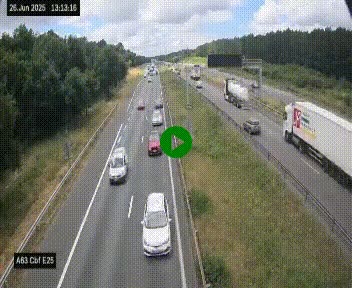 <h2>Webcam autoroute A63 en périphérie de Bordeaux au sud-est de la ville, en provenance du bassin d'Arcachon. Vue orientée vers Bordeaux</h2>