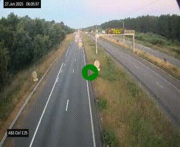 <h2>Webcam autoroute A63 en périphérie de Bordeaux au sud-est de la ville, en provenance du bassin d'Arcachon. Vue orientée vers Bordeaux</h2>