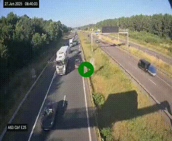 <h2>Webcam autoroute A63 en périphérie de Bordeaux au sud-est de la ville, en provenance du bassin d'Arcachon. Vue orientée vers Bordeaux</h2>
