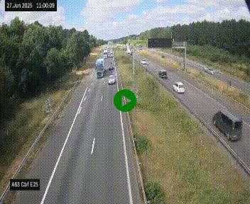 <h2>Webcam autoroute A63 en périphérie de Bordeaux au sud-est de la ville, en provenance du bassin d'Arcachon. Vue orientée vers Bordeaux</h2>