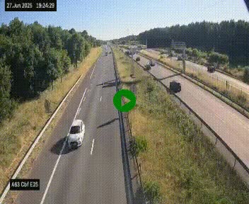 <h2>Webcam autoroute A63 en périphérie de Bordeaux au sud-est de la ville, en provenance du bassin d'Arcachon. Vue orientée vers Bordeaux</h2>