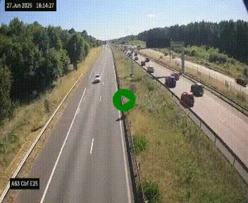 <h2>Webcam autoroute A63 en périphérie de Bordeaux au sud-est de la ville, en provenance du bassin d'Arcachon. Vue orientée vers Bordeaux</h2>