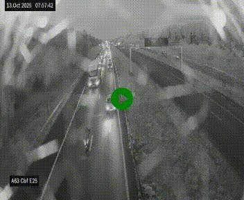 <h2>Webcam autoroute A63 en périphérie de Bordeaux au sud-est de la ville, en provenance du bassin d'Arcachon. Vue orientée vers Bordeaux</h2>