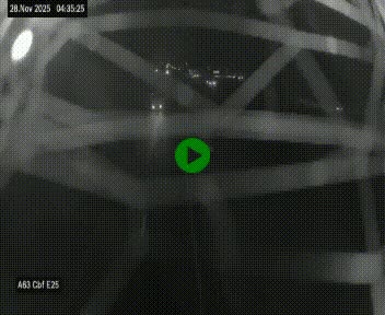 <h2>Webcam autoroute A63 en périphérie de Bordeaux au sud-est de la ville, en provenance du bassin d'Arcachon. Vue orientée vers Bordeaux</h2>