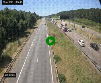<h2>Webcam autoroute A63 en périphérie de Bordeaux au sud-est de la ville, en provenance du bassin d'Arcachon. Vue orientée vers Bordeaux</h2>
