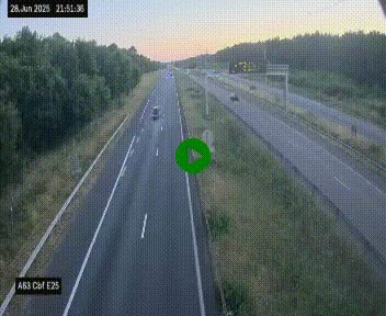 <h2>Webcam autoroute A63 en périphérie de Bordeaux au sud-est de la ville, en provenance du bassin d'Arcachon. Vue orientée vers Bordeaux</h2>
