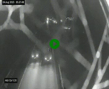 <h2>Webcam autoroute A63 en périphérie de Bordeaux au sud-est de la ville, en provenance du bassin d'Arcachon. Vue orientée vers Bordeaux</h2>
