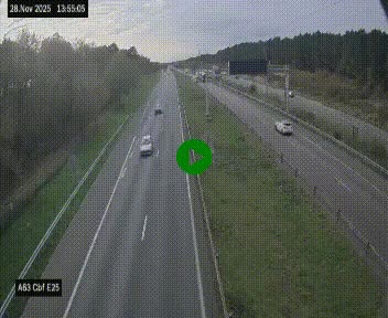 <h2>Webcam autoroute A63 en périphérie de Bordeaux au sud-est de la ville, en provenance du bassin d'Arcachon. Vue orientée vers Bordeaux</h2>