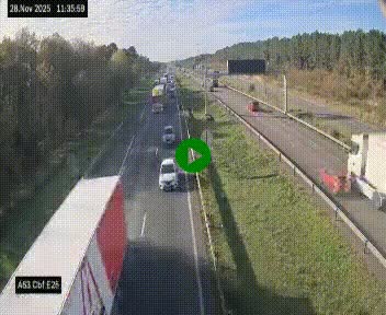 <h2>Webcam autoroute A63 en périphérie de Bordeaux au sud-est de la ville, en provenance du bassin d'Arcachon. Vue orientée vers Bordeaux</h2>