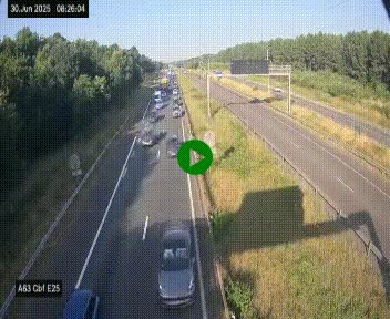 <h2>Webcam autoroute A63 en périphérie de Bordeaux au sud-est de la ville, en provenance du bassin d'Arcachon. Vue orientée vers Bordeaux</h2>