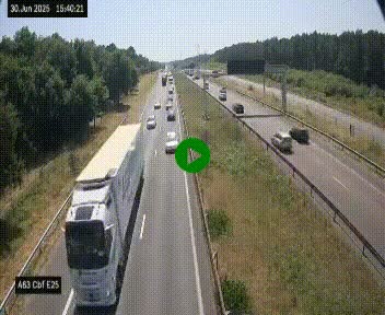 <h2>Webcam autoroute A63 en périphérie de Bordeaux au sud-est de la ville, en provenance du bassin d'Arcachon. Vue orientée vers Bordeaux</h2>