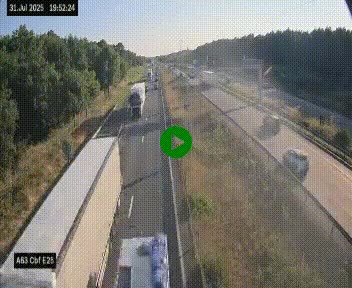 <h2>Webcam autoroute A63 en périphérie de Bordeaux au sud-est de la ville, en provenance du bassin d'Arcachon. Vue orientée vers Bordeaux</h2>