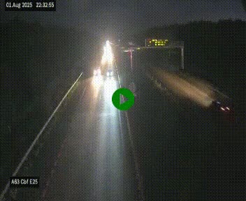 <h2>Webcam autoroute A63 en périphérie de Bordeaux au sud-est de la ville, en provenance du bassin d'Arcachon. Vue orientée vers Bordeaux</h2>