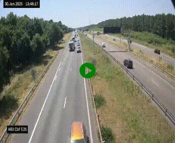 <h2>Webcam autoroute A63 en périphérie de Bordeaux au sud-est de la ville, en provenance du bassin d'Arcachon. Vue orientée vers Bordeaux</h2>