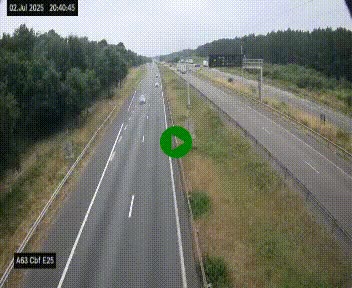 <h2>Webcam autoroute A63 en périphérie de Bordeaux au sud-est de la ville, en provenance du bassin d'Arcachon. Vue orientée vers Bordeaux</h2>