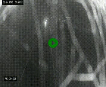 <h2>Webcam autoroute A63 en périphérie de Bordeaux au sud-est de la ville, en provenance du bassin d'Arcachon. Vue orientée vers Bordeaux</h2>