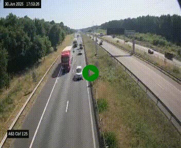 <h2>Webcam autoroute A63 en périphérie de Bordeaux au sud-est de la ville, en provenance du bassin d'Arcachon. Vue orientée vers Bordeaux</h2>