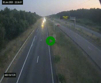 <h2>Webcam autoroute A63 en périphérie de Bordeaux au sud-est de la ville, en provenance du bassin d'Arcachon. Vue orientée vers Bordeaux</h2>