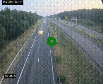 <h2>Webcam autoroute A63 en périphérie de Bordeaux au sud-est de la ville, en provenance du bassin d'Arcachon. Vue orientée vers Bordeaux</h2>