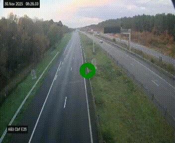 <h2>Webcam autoroute A63 en périphérie de Bordeaux au sud-est de la ville, en provenance du bassin d'Arcachon. Vue orientée vers Bordeaux</h2>