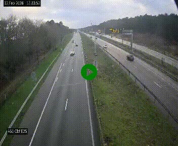 <h2>Webcam autoroute A63 en périphérie de Bordeaux au sud-est de la ville, en provenance du bassin d'Arcachon. Vue orientée vers Bordeaux</h2>