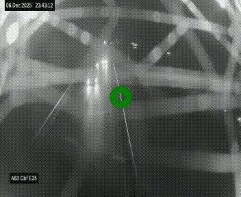 <h2>Webcam autoroute A63 en périphérie de Bordeaux au sud-est de la ville, en provenance du bassin d'Arcachon. Vue orientée vers Bordeaux</h2>