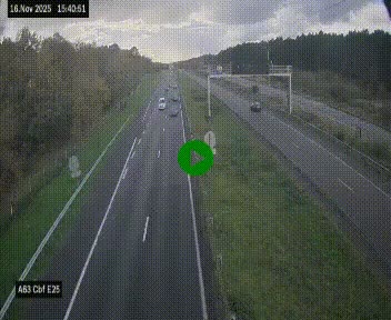 <h2>Webcam autoroute A63 en périphérie de Bordeaux au sud-est de la ville, en provenance du bassin d'Arcachon. Vue orientée vers Bordeaux</h2>