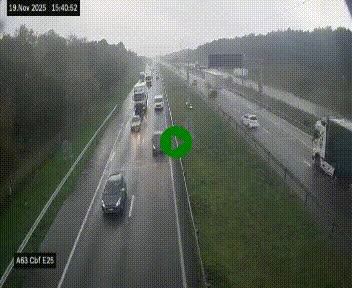<h2>Webcam autoroute A63 en périphérie de Bordeaux au sud-est de la ville, en provenance du bassin d'Arcachon. Vue orientée vers Bordeaux</h2>