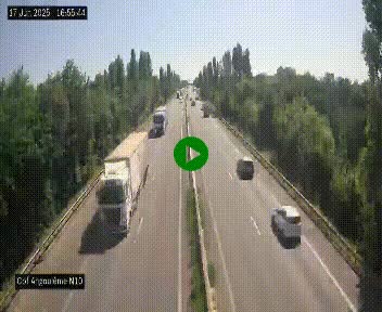 Webcam routière à la fin de la N10, en périphérique ouest d'Angouleme, proche de la jonction avec l'A10