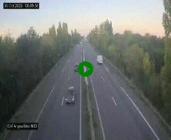<h2>Webcam routière à la fin de la N10, en périphérique ouest d'Angouleme, proche de la jonction avec l'A10</h2>
