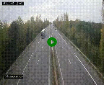 Webcam routière à la fin de la N10, en périphérique ouest d'Angouleme, proche de la jonction avec l'A10