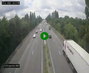 <h2>Webcam routière à la fin de la N10, en périphérique ouest d'Angouleme, proche de la jonction avec l'A10</h2>