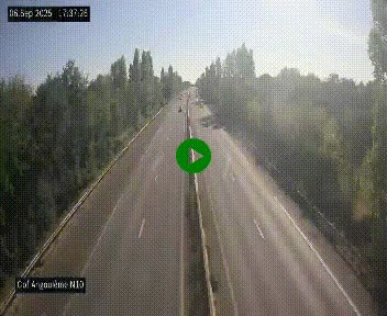 <h2>Webcam routière à la fin de la N10, en périphérique ouest d'Angouleme, proche de la jonction avec l'A10</h2>