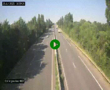 <h2>Webcam routière à la fin de la N10, en périphérique ouest d'Angouleme, proche de la jonction avec l'A10</h2>