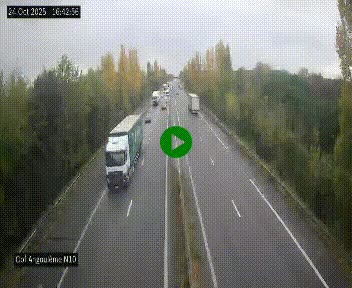 <h2>Webcam routière à la fin de la N10, en périphérique ouest d'Angouleme, proche de la jonction avec l'A10</h2>