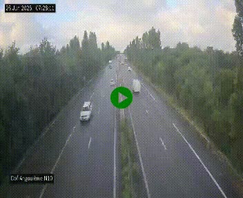 <h2>Webcam routière à la fin de la N10, en périphérique ouest d'Angouleme, proche de la jonction avec l'A10</h2>