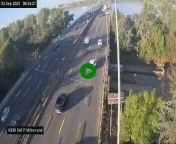 <h2>Webcam sur le périphérique de Bordeaux à l'est de la ville. Caméra située sur le Pont Mitterand sur la N230</h2>