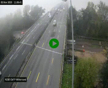 Webcam sur le périphérique de Bordeaux à l'est de la ville. Caméra située sur le Pont Mitterand sur la N230