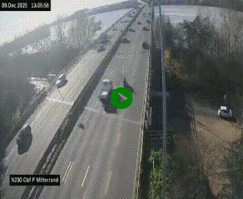 <h2>Webcam sur le périphérique de Bordeaux à l'est de la ville. Caméra située sur le Pont Mitterand sur la N230</h2>