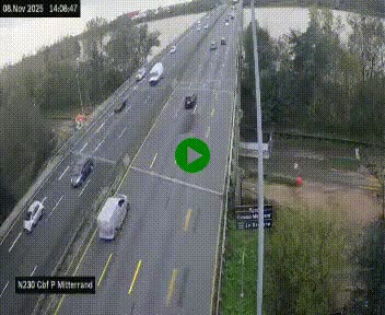 <h2>Webcam sur le périphérique de Bordeaux à l'est de la ville. Caméra située sur le Pont Mitterand sur la N230</h2>