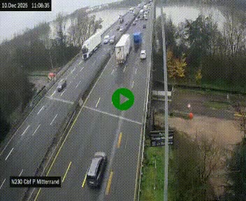 <h2>Webcam sur le périphérique de Bordeaux à l'est de la ville. Caméra située sur le Pont Mitterand sur la N230</h2>