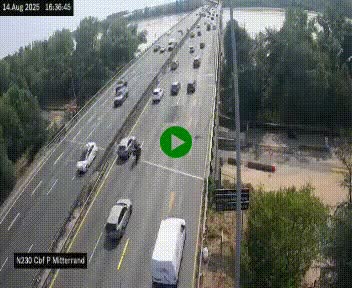 <h2>Webcam sur le périphérique de Bordeaux à l'est de la ville. Caméra située sur le Pont Mitterand sur la N230</h2>