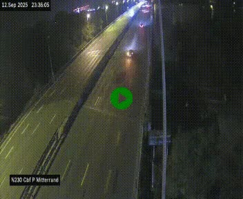<h2>Webcam sur le périphérique de Bordeaux à l'est de la ville. Caméra située sur le Pont Mitterand sur la N230</h2>