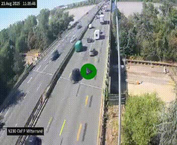 <h2>Webcam sur le périphérique de Bordeaux à l'est de la ville. Caméra située sur le Pont Mitterand sur la N230</h2>