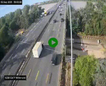 <h2>Webcam sur le périphérique de Bordeaux à l'est de la ville. Caméra située sur le Pont Mitterand sur la N230</h2>