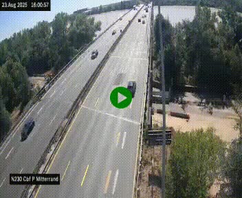 <h2>Webcam sur le périphérique de Bordeaux à l'est de la ville. Caméra située sur le Pont Mitterand sur la N230</h2>