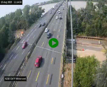 <h2>Webcam sur le périphérique de Bordeaux à l'est de la ville. Caméra située sur le Pont Mitterand sur la N230</h2>