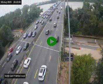 <h2>Webcam sur le périphérique de Bordeaux à l'est de la ville. Caméra située sur le Pont Mitterand sur la N230</h2>