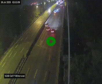 Webcam sur le périphérique de Bordeaux à l'est de la ville. Caméra située sur le Pont Mitterand sur la N230